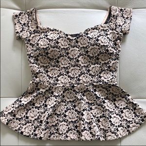 Floral Top | Off the Shoulder